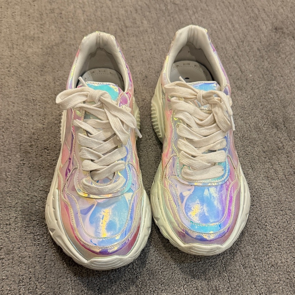 Alice + Olivia Iridescent Platform Sneakers